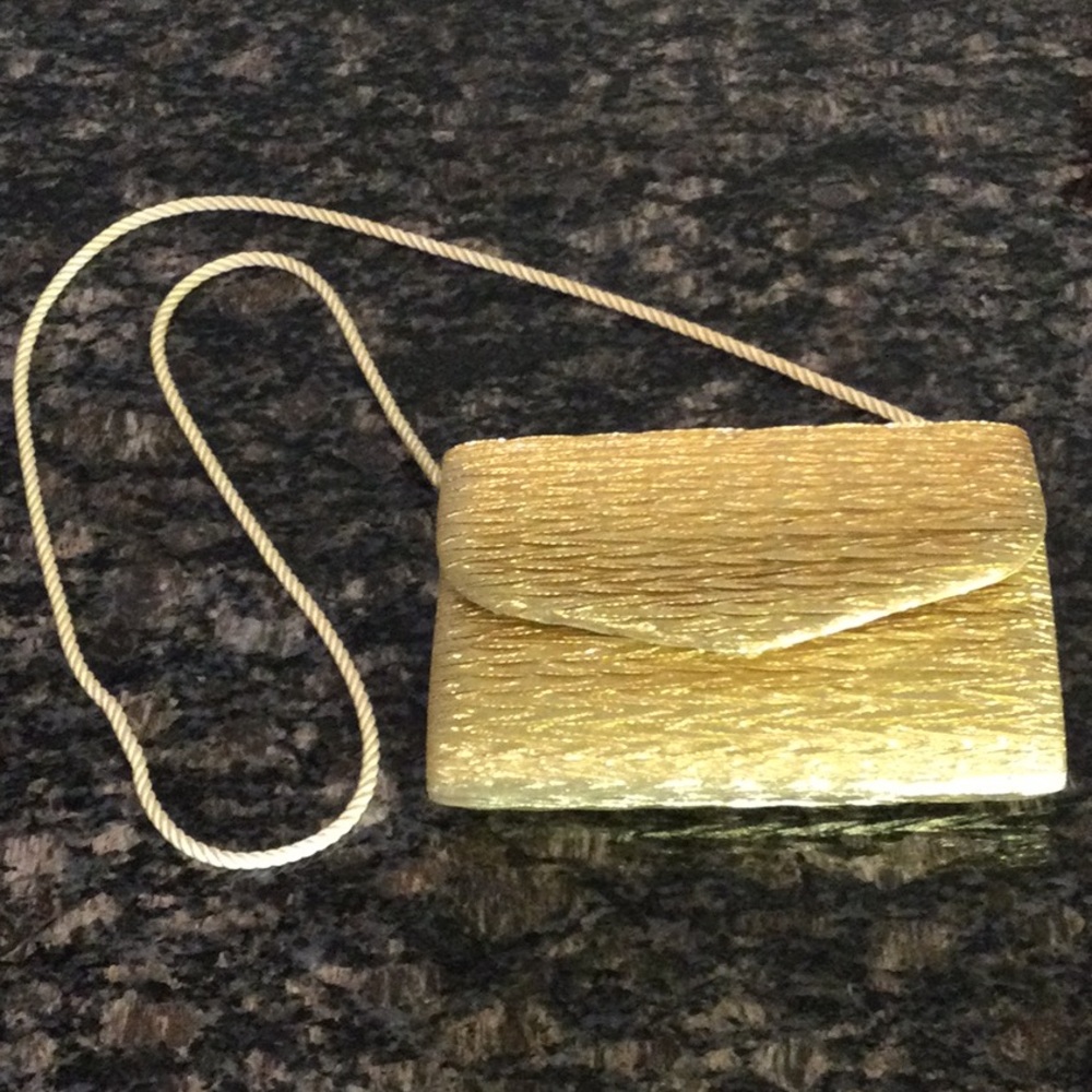 Vanessa Gold Evening Bag (+ FREE boa*)